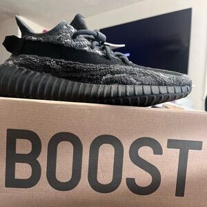 Yeezy Black and Gray Knit Sneakers (Women’s size 8.5)